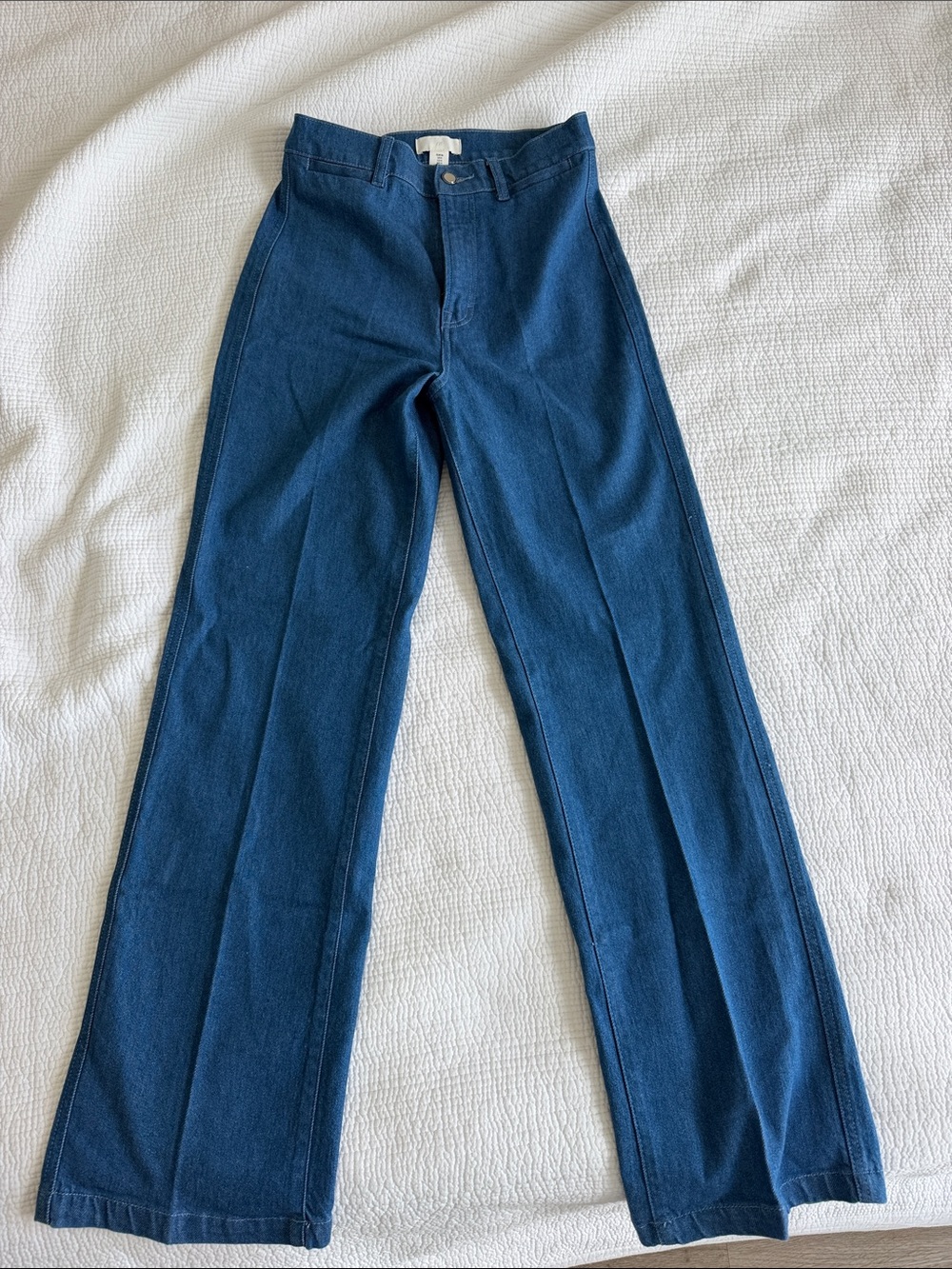 High-Rise Wide Leg Blue Jeans brand new